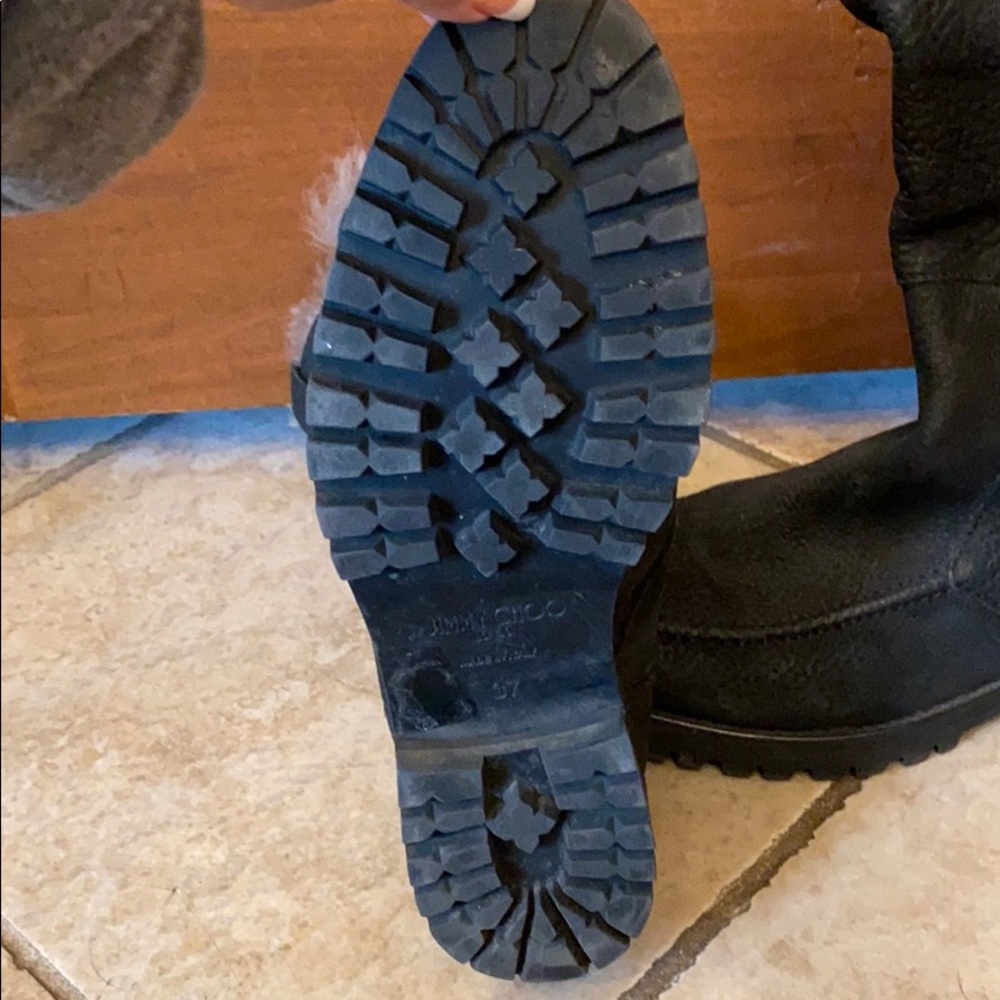 Jimmy Choo Rabbit fur lined boots - Picture 2 of 3